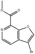 Furo[2,3-c]pyridine-7-carboxylic acid, 3-bromo-, methyl ester Structure