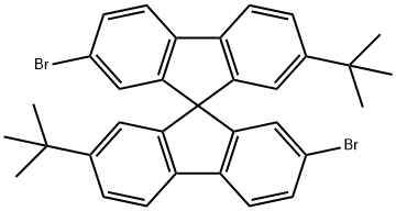 2,2-Dibromo-7,7'-bis(1,1-dimethylethyl)-9,9'-spirobi[9H-fluorene] Structure