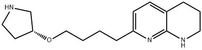 1,8-Naphthyridine, 1,2,3,4-tetrahydro-7-[4-[(3R)-3-pyrrolidinyloxy]butyl]- Structure