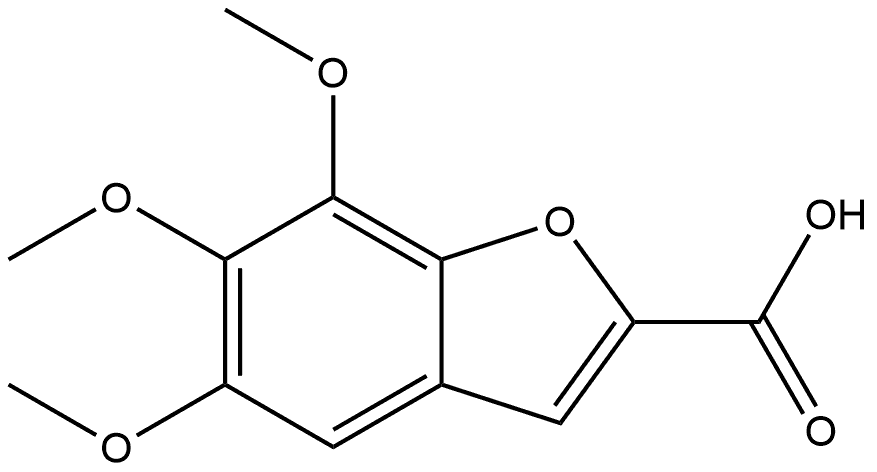 5,6,7-trimethoxybenzofuran-2-carboxylic acid Structure