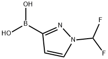 Boronic acid, B-[1-(difluoromethyl)-1H-pyrazol-3-yl]- Structure