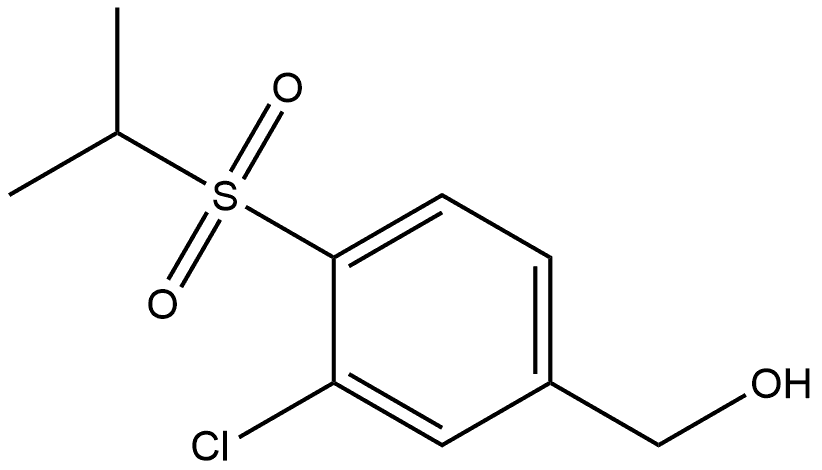 3-Chloro-4-[(1-methylethyl)sulfonyl]benzenemethanol Structure