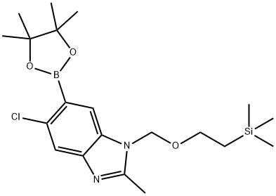 5-Chloro-2-methyl-6-(4,4,5,5-tetramethyl-1,3,2-dioxaborolan-2-yl)-1-[[2-(trimethylsilyl)ethoxy]methyl]-1H-benzimidazole Structure