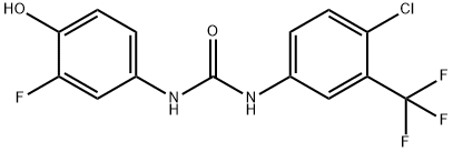 Urea, N-[4-chloro-3-(trifluoromethyl)phenyl]-N'-(3-fluoro-4-hydroxyphenyl)- Structure