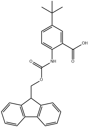 Benzoic acid, 5-(1,1-dimethylethyl)-2-[[(9H-fluoren-9-ylmethoxy)carbonyl]amino]- Structure