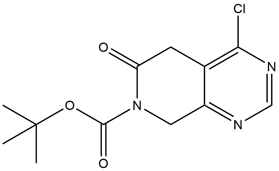 tert-butyl 4-chloro-6-oxo-5,8-dihydropyrido[3,4-d]pyrimidine-7-carboxylate Structure