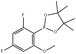 1,3,2-Dioxaborolane, 2-(2,4-difluoro-6-methoxyphenyl)-4,4,5,5-tetramethyl- Structure