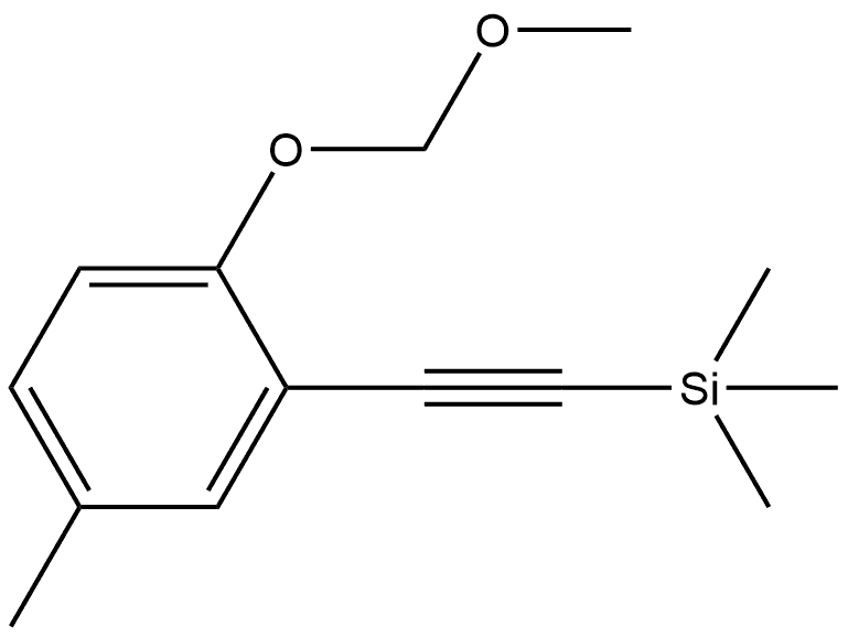 ((2-(methoxymethoxy)-5-methylphenyl)ethynyl)trimethylsilane Structure