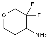 2H-Pyran-4-amine, 3,3-difluorotetrahydro- Structure