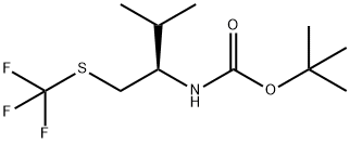 tert-Butyl (R)-(3-methyl-1-((trifluoromethyl)thio)butan-2-yl)carbamate 구조식 이미지