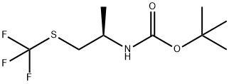 tert-Butyl (R)-(1-((trifluoromethyl)thio)propan-2-yl)carbamate 구조식 이미지