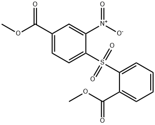 methyl 4-(2-(methoxycarbonyl)phenylsulfonyl)-3-nitrobenzoate 구조식 이미지