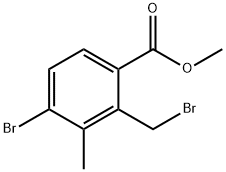 Benzoic acid, 4-bromo-2-(bromomethyl)-3-methyl-, methyl ester 구조식 이미지