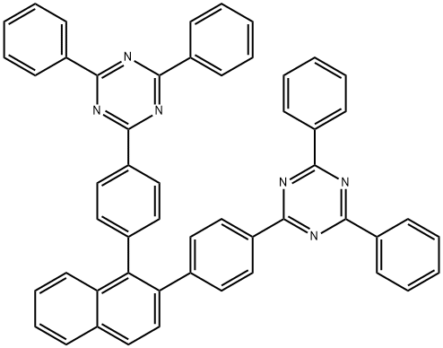 1,3,5-Triazine, 2,2'-(1,2-naphthalenediyldi-4,1-phenylene)bis[4,6-diphenyl- 구조식 이미지