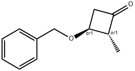 Cyclobutanone, 2-methyl-3-(phenylmethoxy)-, (2R,3S)-rel- Structure