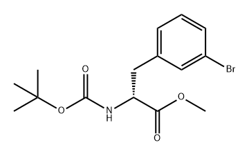 D-Phenylalanine, 3-bromo-N-[(1,1-dimethylethoxy)carbonyl]-, methyl ester Structure