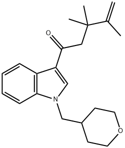 3,3,4-Trimethyl-1-[1-[(tetrahydro-2H-pyran-4-yl)methyl]-1H-indol-3-yl]-4-penten-1-one Structure