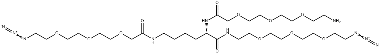 (2S)-2-[[2-[2-[2-(2-Aminoethoxy)ethoxy]ethoxy]acetyl]amino]-18-azido-N-[2-[2-[2-(2-azidoethoxy)ethoxy]ethoxy]ethyl]-8-oxo-10,13,16-trioxa-7-azaoctadecanamide Structure