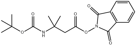 1,3-dioxo-2,3-dihydro-1H-isoindol-2-yl 
3-{[(tert-butoxy)carbonyl]amino}-3-methylbutanoa
te Structure