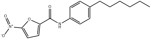 2-Furancarboxamide, N-(4-hexylphenyl)-5-nitro- 구조식 이미지