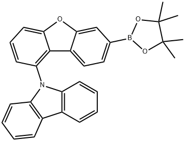 9H-Carbazole, 9-[7-(4,4,5,5-tetramethyl-1,3,2-dioxaborolan-2-yl)-1-dibenzofuranyl]- 구조식 이미지