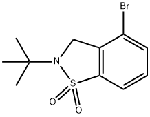 1,2-Benzisothiazole, 4-bromo-2-(1,1-dimethylethyl)-2,3-dihydro-, 1,1-dioxide Structure