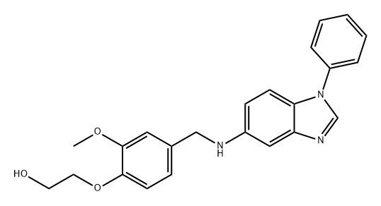 Ethanol, 2-[2-methoxy-4-[[(1-phenyl-1H-benzimidazol-5-yl)amino]methyl]phenoxy]- Structure