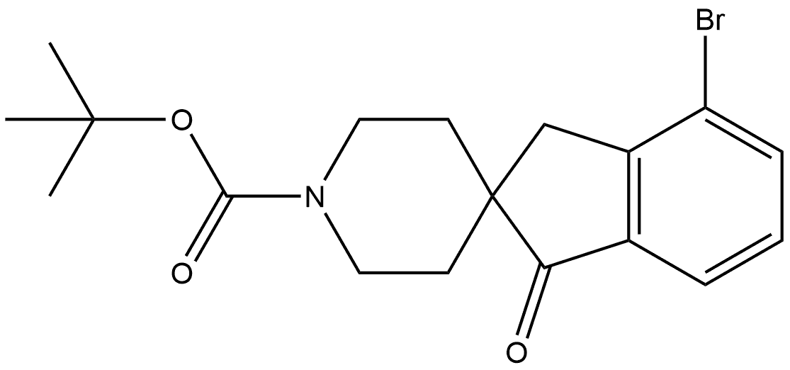 tert-butyl 4-bromo-1-oxo-1,3-dihydrospiro[indene-2,4'-piperidine]-1'-carboxylate Structure