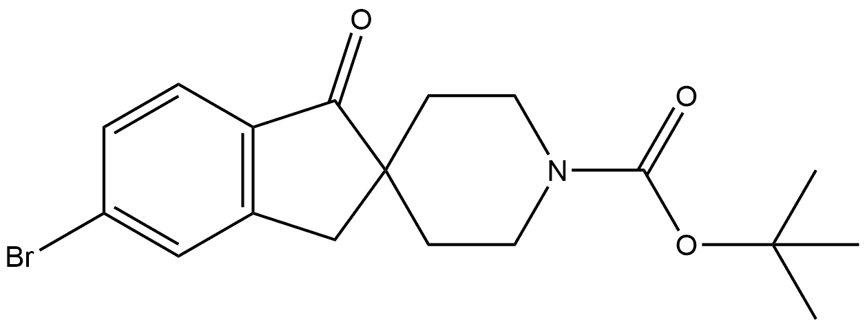 1’-Boc-5-bromo-1-oxo-1,3-dihydrospiro[indene-2,4’-piperidine Structure