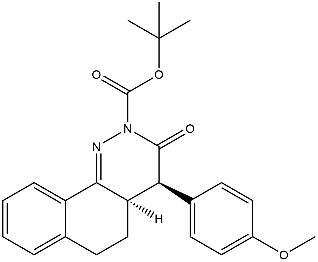 1,1-Dimethylethyl (4R,4aR)-4,4a,5,6-tetrahydro-4-(4-methoxyphenyl)-3-oxobenzo[h]cinnoline-2(3H)-carboxylate Structure