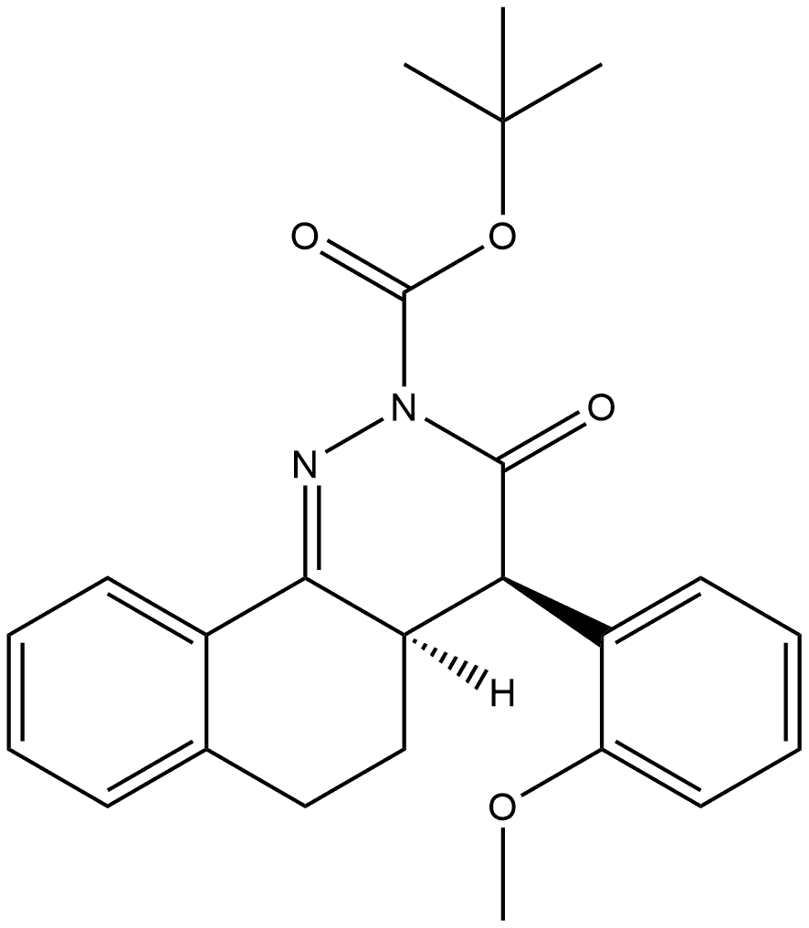 1,1-Dimethylethyl (4R,4aR)-4,4a,5,6-tetrahydro-4-(2-methoxyphenyl)-3-oxobenzo[h]cinnoline-2(3H)-carboxylate Structure