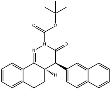 1,1-Dimethylethyl (4R,4aR)-4,4a,5,6-tetrahydro-4-(2-naphthalenyl)-3-oxobenzo[h]cinnoline-2(3H)-carboxylate Structure