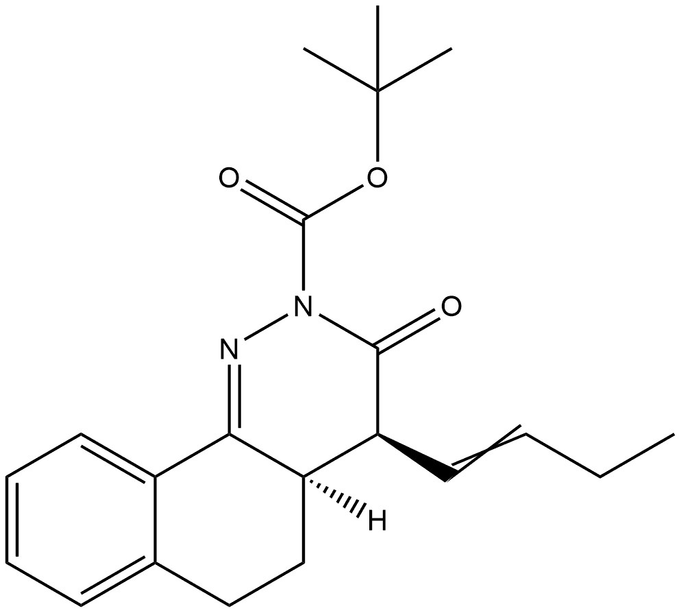 1,1-Dimethylethyl (4S,4aR)-4-(1E)-1-buten-1-yl-4,4a,5,6-tetrahydro-3-oxobenzo[h]cinnoline-2(3H)-carboxylate Structure