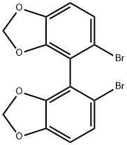 4,4'-Bi-1,3-benzodioxole, 5,5'-dibromo- Structure