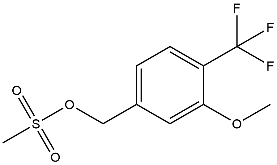 Benzenemethanol, 3-methoxy-4-(trifluoromethyl)-, 1-methanesulfonate Structure