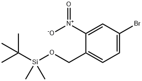 Benzene, 4-bromo-1-[[[(1,1-dimethylethyl)dimethylsilyl]oxy]methyl]-2-nitro- 구조식 이미지