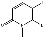 6-Bromo-5-iodo-1-methyl-pyridin-2-one Structure