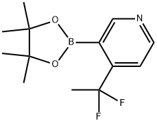 Pyridine, 4-(1,1-difluoroethyl)-3-(4,4,5,5-tetramethyl-1,3,2-dioxaborolan-2-yl)- 구조식 이미지