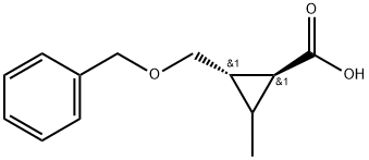 rel-(1R,3R)-2-Methyl-3-[(phenylmethoxy)methyl]cyclopropanecarboxylic acid Structure