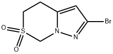 7H-Pyrazolo[1,5-c][1,3]thiazine, 2-bromo-4,5-dihydro-, 6,6-dioxide Structure