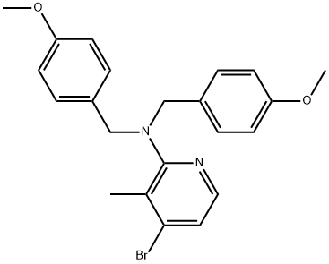 4-Bromo-N,N-bis[(4-methoxyphenyl)methyl]-3-methyl-2-pyridinamine 구조식 이미지