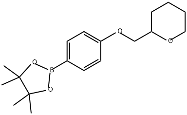 2H-Pyran, tetrahydro-2-[[4-(4,4,5,5-tetramethyl-1,3,2-dioxaborolan-2-yl)phenoxy]methyl]- Structure