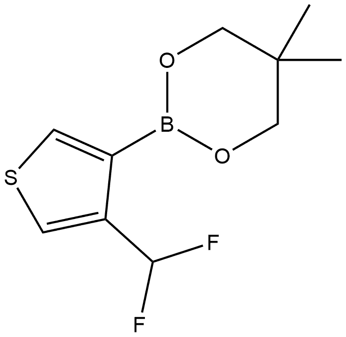 2-[4-(Difluoromethyl)-3-thienyl]-5,5-dimethyl-1,3,2-dioxaborinane Structure