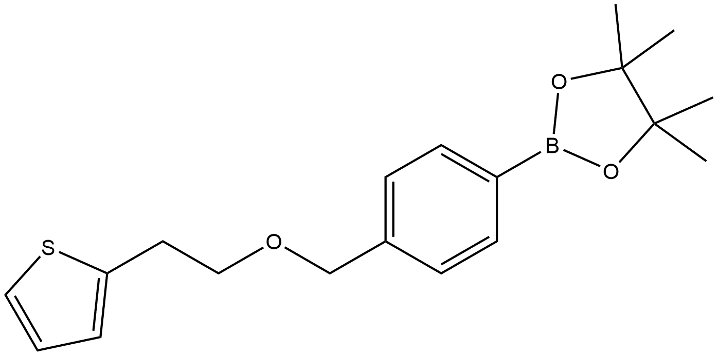 4,4,5,5-Tetramethyl-2-[4-[[2-(2-thienyl)ethoxy]methyl]phenyl]-1,3,2-dioxaboro... Structure