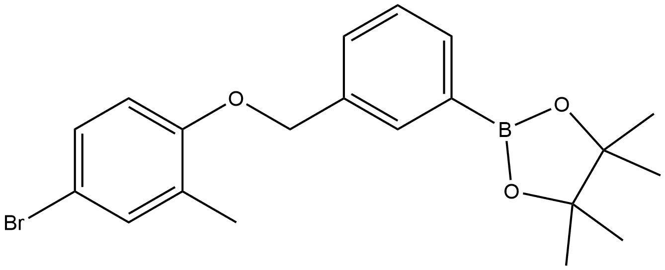 2-[3-[(4-Bromo-2-methylphenoxy)methyl]phenyl]-4,4,5,5-tetramethyl-1,3,2-dioxa... Structure