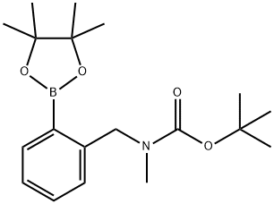 Carbamic acid, N-methyl-N-[[2-(4,4,5,5-tetramethyl-1,3,2-dioxaborolan-2-yl)phenyl]methyl]-, 1,1-dimethylethyl ester Structure
