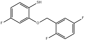 4-Fluoro-2-(2',5'-difluorobenzyloxy)thiophenol Structure