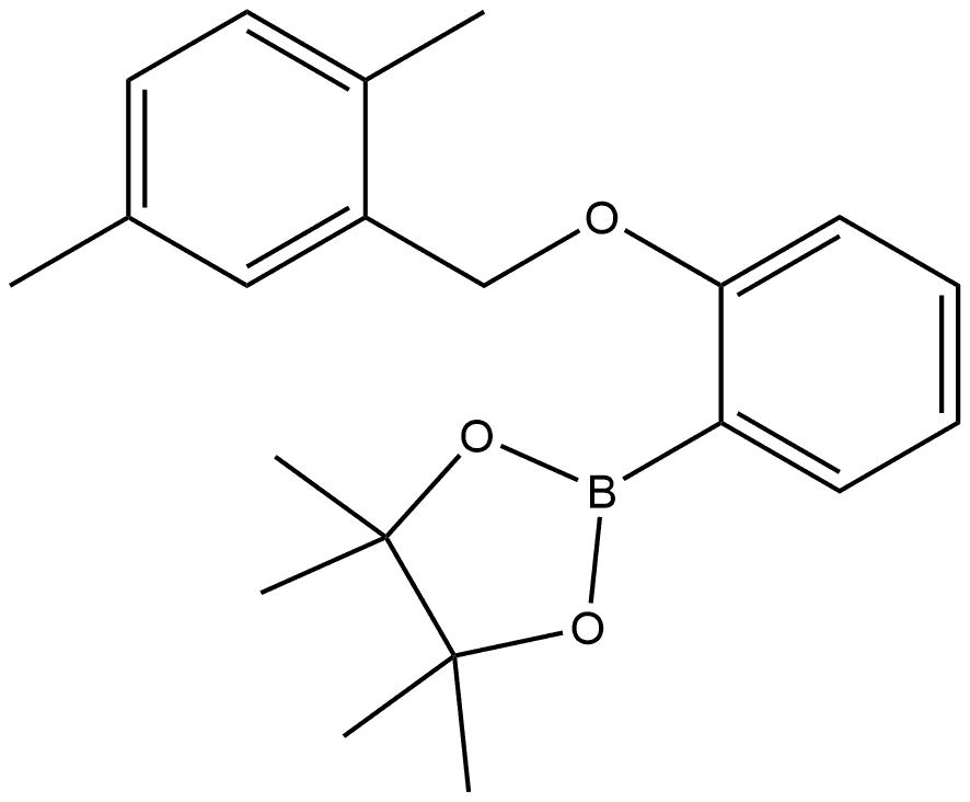 2-[2-[(2,5-Dimethylphenyl)methoxy]phenyl]-4,4,5,5-tetramethyl-1,3,2-dioxaboro... Structure