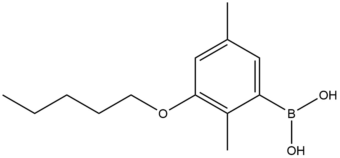 B-[2,5-Dimethyl-3-(pentyloxy)phenyl]boronic acid Structure