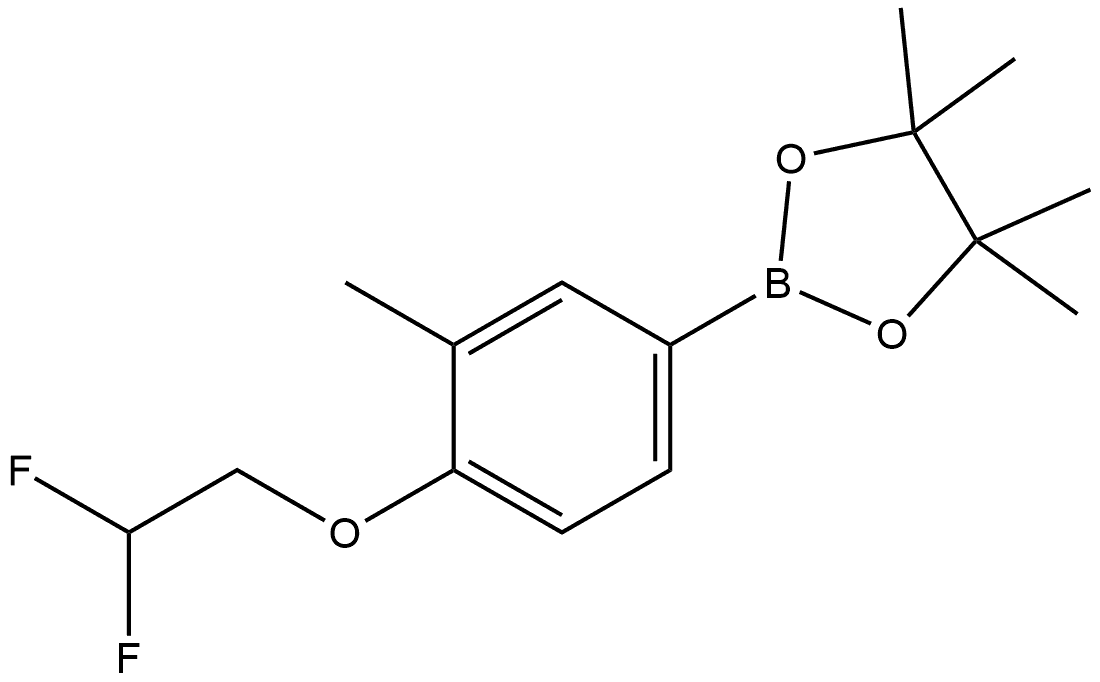 2-[4-(2,2-Difluoroethoxy)-3-methylphenyl]-4,4,5,5-tetramethyl-1,3,2-dioxaboro... Structure